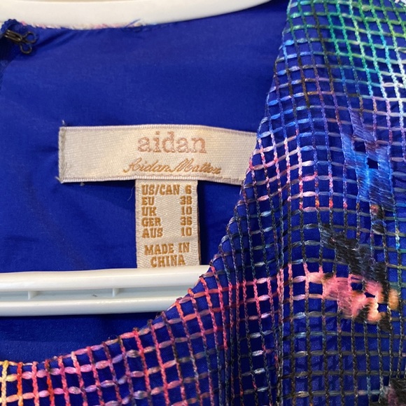 Aidan Mattox Floral Mesh Overlay Dress - Picture 9 of 9